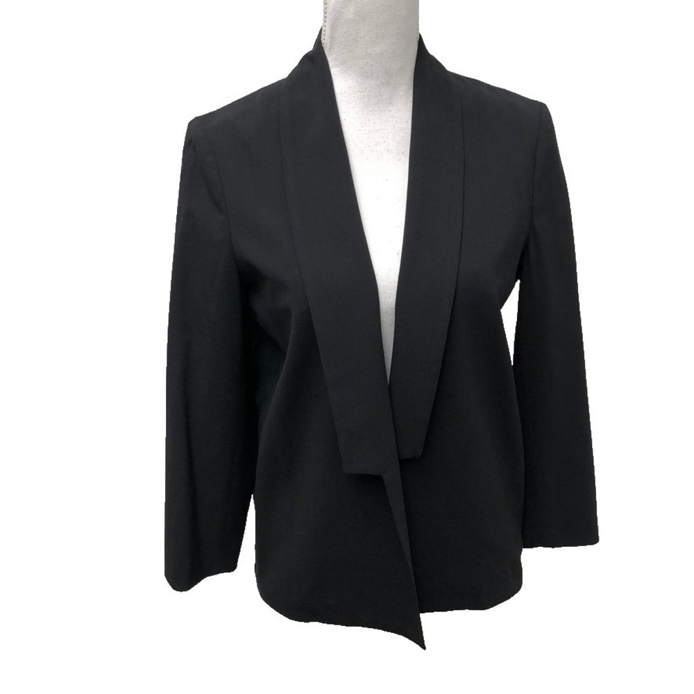 Brunello Cucinelli Blazer Womens M Medium Black Wool Silk Peak Lapel Italy